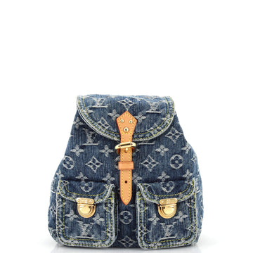 Louis Vuitton Sac a Dos Drawstring Backpack Denim PM