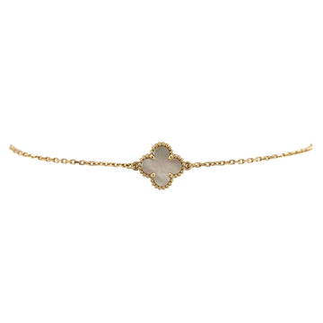 Van Cleef & Arpels Sweet Alhambra Bracelet 18K Yellow Gold and Mother of Pearl