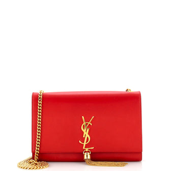 Saint Laurent Classic Monogram Tassel Crossbody Bag Leather Medium