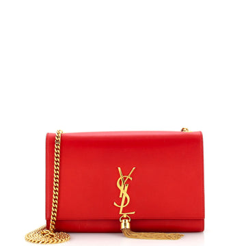 Saint Laurent Classic Monogram Tassel Crossbody Bag Leather Medium