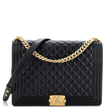 Chanel Boy Flap Bag Quilted Lambskin Large