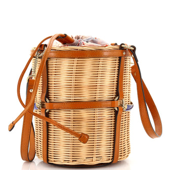 Gucci Cestino Bucket Bag Wicker Small