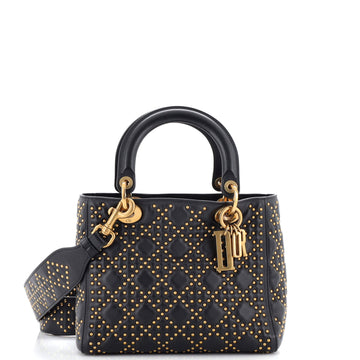 Christian Dior Supple Lady Dior Bag Cannage Studded Lambskin Medium