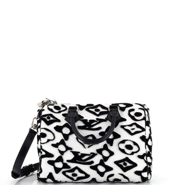 Louis Vuitton Speedy Bandouliere Bag Limited Edition Urs Fischer Tufted Monogram Canvas 25