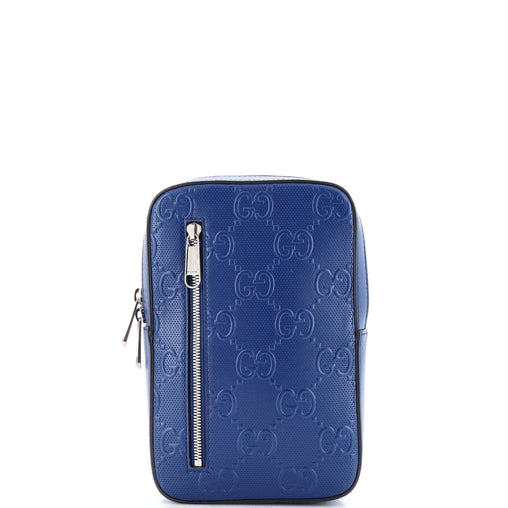 Gucci Sling Backpack GG Embossed Perforated Leather 272455