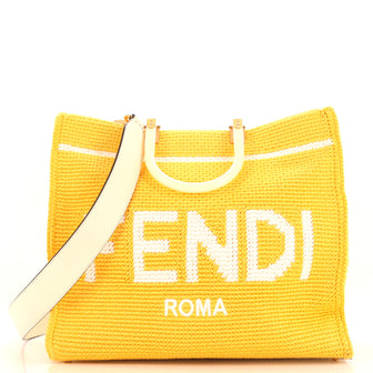 Fendi Sunshine Shopper Tote Crochet Medium
