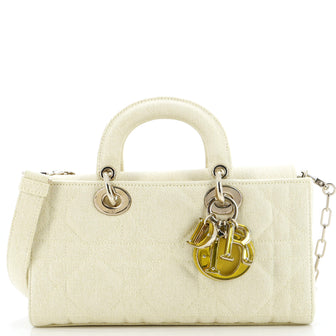 Christian Dior Lady D-Joy Bag Macrocannage Quilt Denim Medium