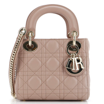 Christian Dior Lady Dior Chain Bag Cannage Quilt Lambskin Mini