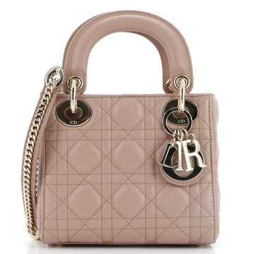 Christian Dior Lady Dior Chain Bag Cannage Quilt Lambskin Mini