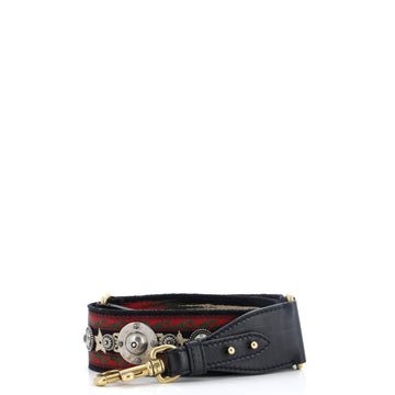 Christian Dior Bohemian Shoulder Strap Embellished Canvas