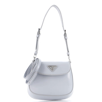 Prada Cleo Flap Shoulder Bag Spazzolato Leather Mini