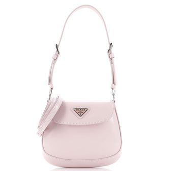 Prada Cleo Flap Shoulder Bag Spazzolato Leather Mini