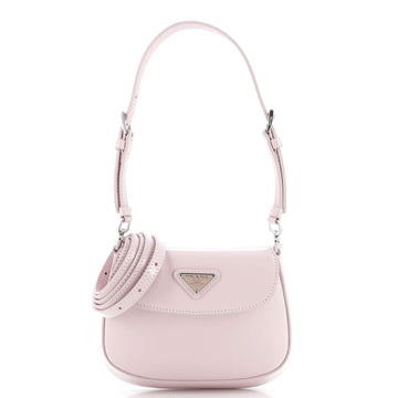 Prada Cleo Flap Shoulder Bag Spazzolato Leather Mini
