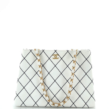 Chanel Surpique Chain Tote Quilted Leather Medium