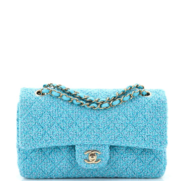Chanel Classic Double Flap Bag Quilted Tweed Medium
