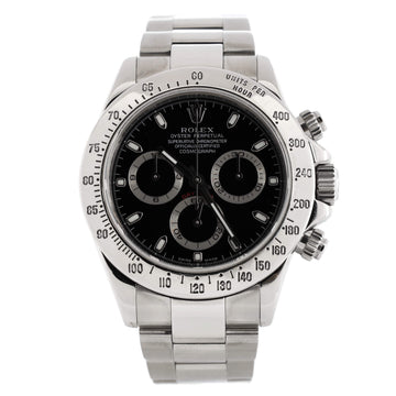 Rolex Oyster Perpetual Cosmograph Daytona Black Automatic Watch Stainless Steel 40