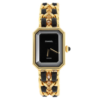Chanel Premiere Rock Quartz Watch Plated Metal and Leather 20