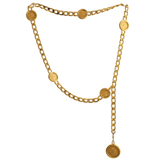 Chanel Vintage CC Medallion Charms Chain Belt Metal