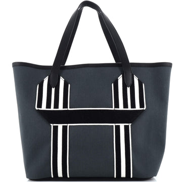 Hermes Pursangle Tote Canvas with Leather