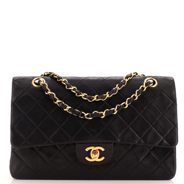 Chanel Vintage Classic Double Flap Bag Quilted Lambskin Medium