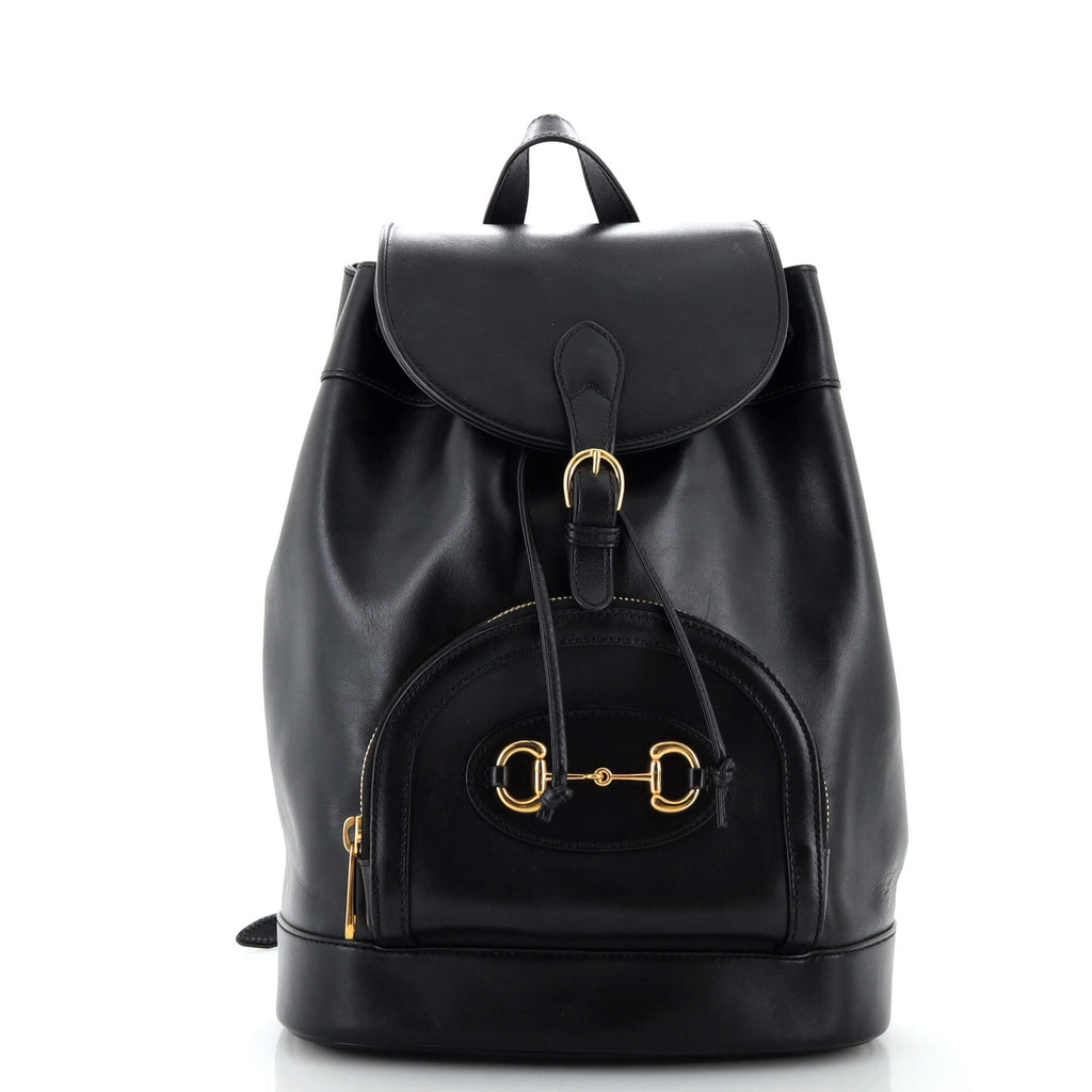 EUC Gucci Horsebit Leather And Suede Black Backpack Gucci Horsebit Backpack, Satin with Rhinestones, Black Mini  main image 3