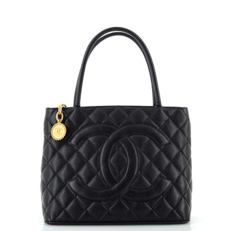 Chanel Medallion Tote Quilted Caviar