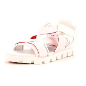 Christian Louboutin Women's Velcrissimo Flat Sandals Leather and Nylon