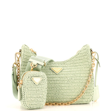 Prada Re-Edition 2005 Shoulder Bag Raffia Small