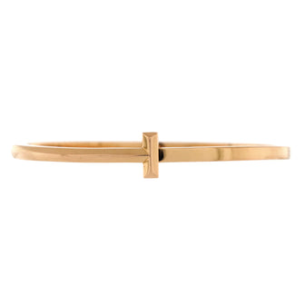 Tiffany & Co. T1 Hinged Bangle Bracelet 18K Yellow Gold Narrow