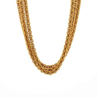 Chanel Vintage Coco Portrait Multi Chain Necklace Metal