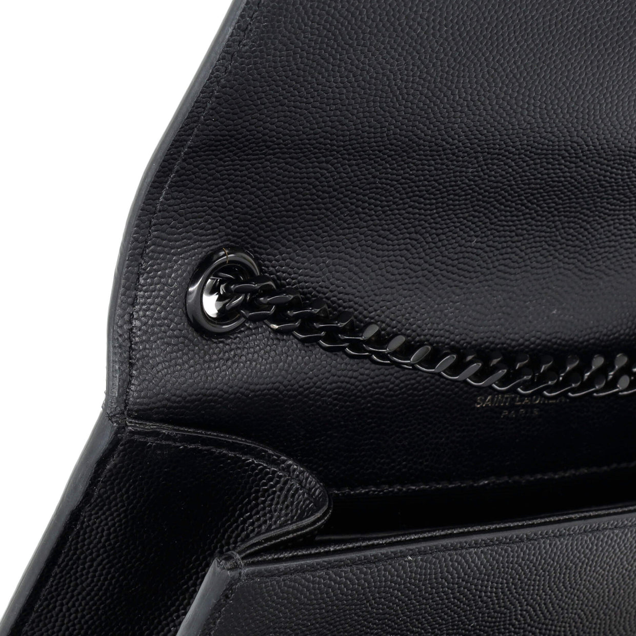 Saint Laurent Classic Monogram Crossbody Bag Grainy Leather Small Black