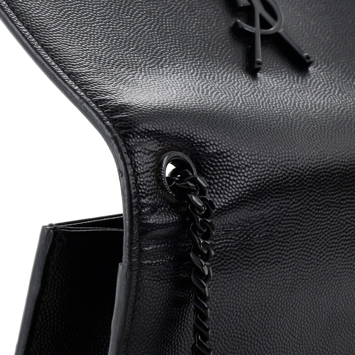 Saint Laurent Classic Monogram Crossbody Bag Grainy Leather Small Black