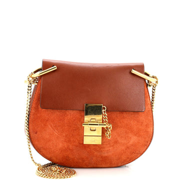 Chloe Drew Crossbody Bag Leather and Suede Mini