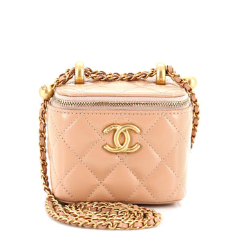 Chanel Perfect Fit Vanity Case with Chain Quilted Calfskin Mini