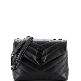 Saint Laurent Loulou Shoulder Bag Matelasse Chevron Leather Small