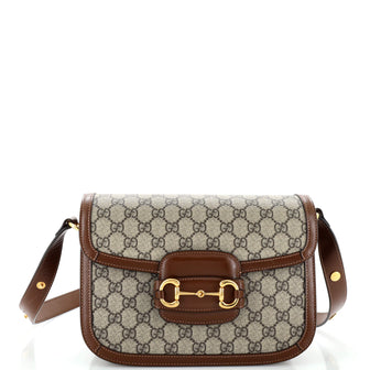 Gucci Horsebit 1955 Shoulder Bag GG Coated Canvas Small