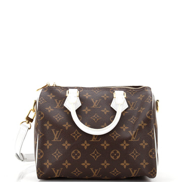 Louis Vuitton Speedy Bandouliere Bag LV Match Monogram Canvas 25