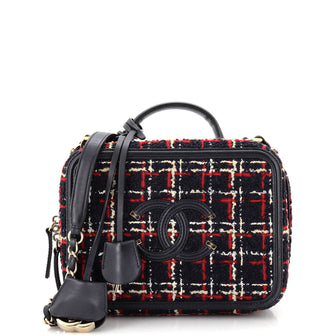 Chanel Filigree Vanity Case Quilted Tweed Medium