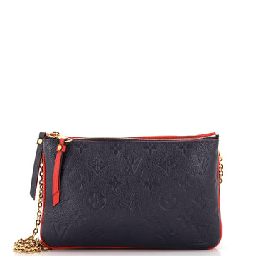Louis Vuitton Double Zip Pochette Monogram Empreinte Leather