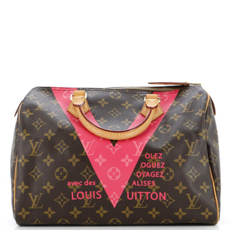 Louis Vuitton Speedy Handbag Limited Edition V Monogram Canvas 30