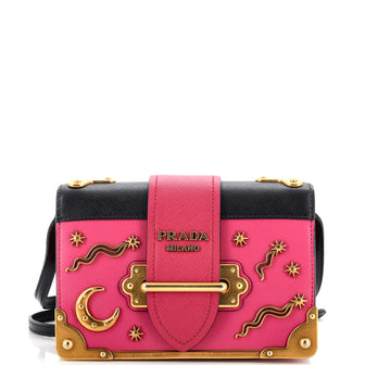 Prada Cahier Crossbody Bag Embellished Leather Small