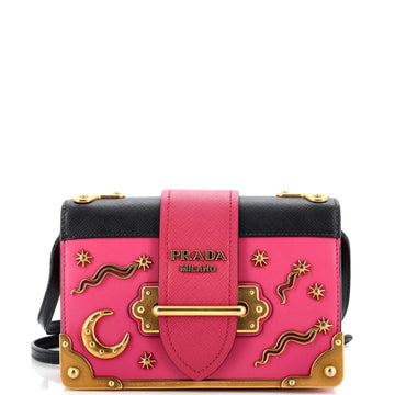 Prada Cahier Crossbody Bag Embellished Leather Small