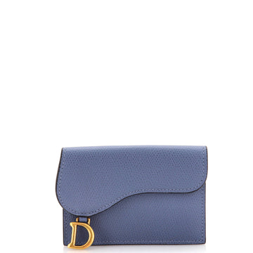 Christian Dior Saddle Card Case Leather