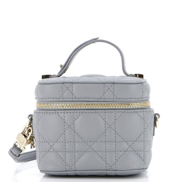 Christian Dior Lady Dior Vanity Case Cannage Quilt Lambskin Micro