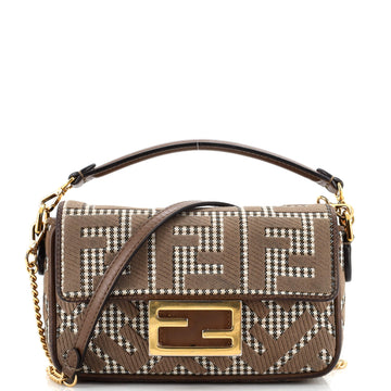 Fendi Baguette NM Bag Zucca Embroidered Canvas Mini