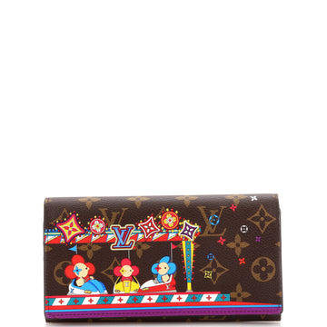 Louis Vuitton Sarah Wallet Limited Edition Vivienne Xmas Monogram Canvas