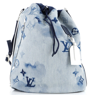 Louis Vuitton Sac Marin Bag Limited Edition Monogram Watercolor Stripes Denim