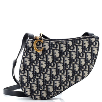 Christian Dior Saddle Triple Zip Crossbody Pouch Oblique Canvas