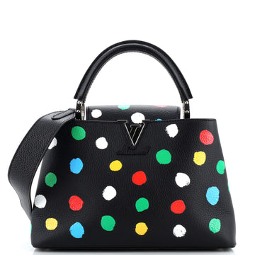 Louis Vuitton Capucines Bag Yayoi Kusama Painted Dots Taurillon Leather MM