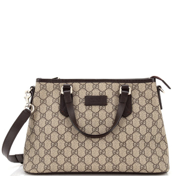 Gucci Convertible Zip Tote GG Coated Canvas Small